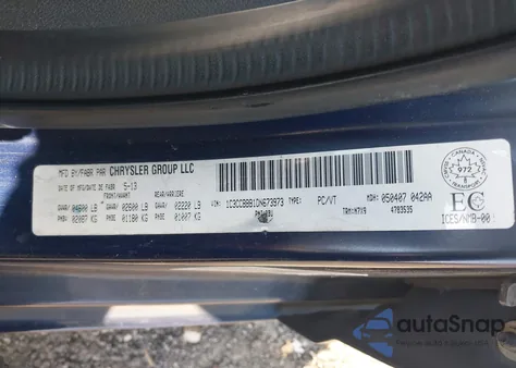 2013 Chrysler 200 Touring from USA, damaged, VIN 1C3CCBBB1DN673973